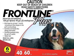 Frontline Plus for Extra Large Dogs Red 6 Pack