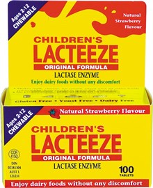 Lacteeze Children's Strength 100 Tablets
