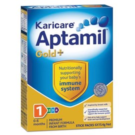 Karicare Aptamil Gold Plus 1 Stick Pack 6X15.4g