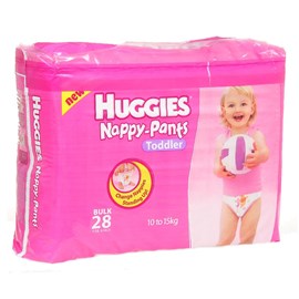 Huggies Nappy-Pants Toddler for Girls 28 Pack
