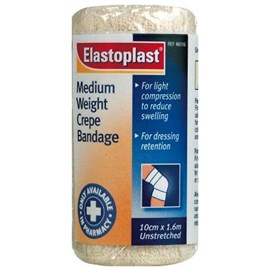 Elastoplast Medium Weight Crepe Bandage White 10cmx1.6m