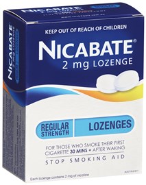 Nicabate Lozenges Regular Strength 2mg 72 Packs