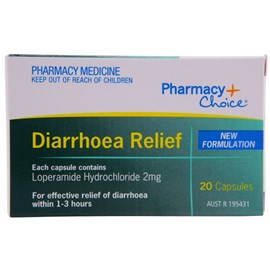 Pharmacy Choice Diarrhoea Relief 20 Capsules