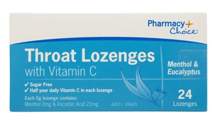 Pharmacy Choice Throat Eucalyptus Menthol 24 Lozenges