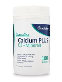 Faulding Remedies Calcium PLUS D3 + Minerals 100 Tablets