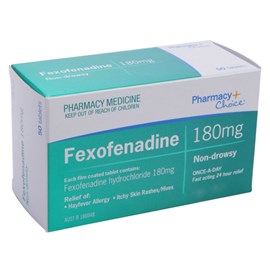 Pharmacy Choice Fexofenadine  180mg 30 Tablets