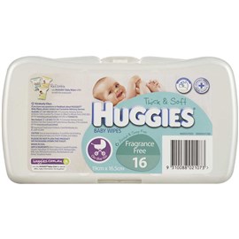 Huggies Baby Wipes 16 Unscented Travel Pack