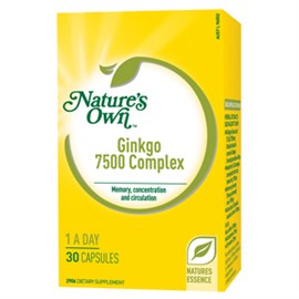 Natures Own Ginkgo 7500 Complex 30 Capsules