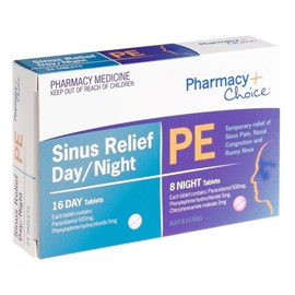 Pharmacy Choice Sinus Relief Day and Night PE 24 Tablets