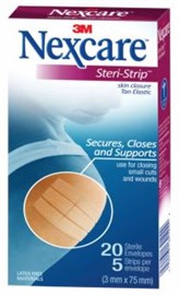 Nexcare Streri-Strip Tan 3mm x 75mm 20 Strip